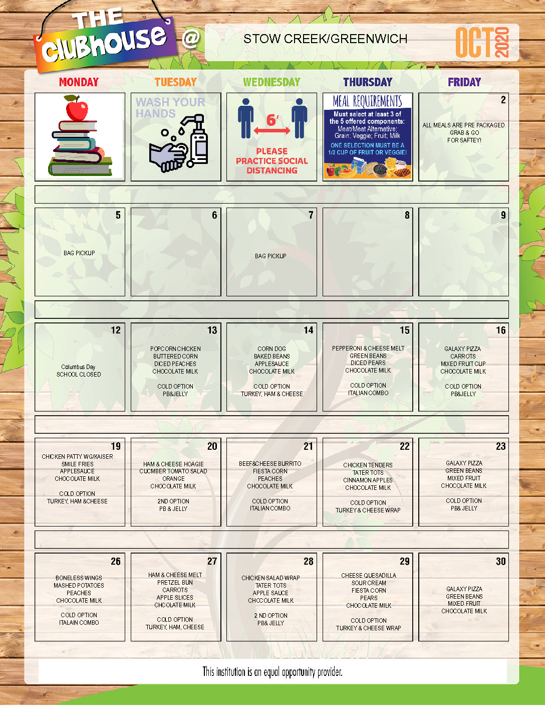 October Menu