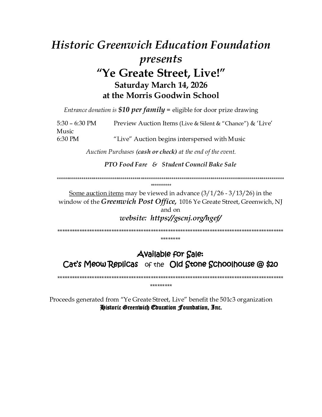 Ye Greate Street Live